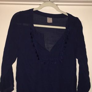 Navy blue swim cover up